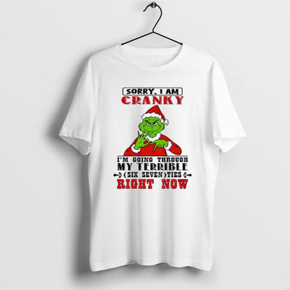 Grinch Santa Claus Sorry I Am Cranky Im Going Through My Terrible Six