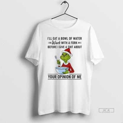 Grinch Santa Ill Eat Bowl Water Work Fork Before Tank Top Trendy