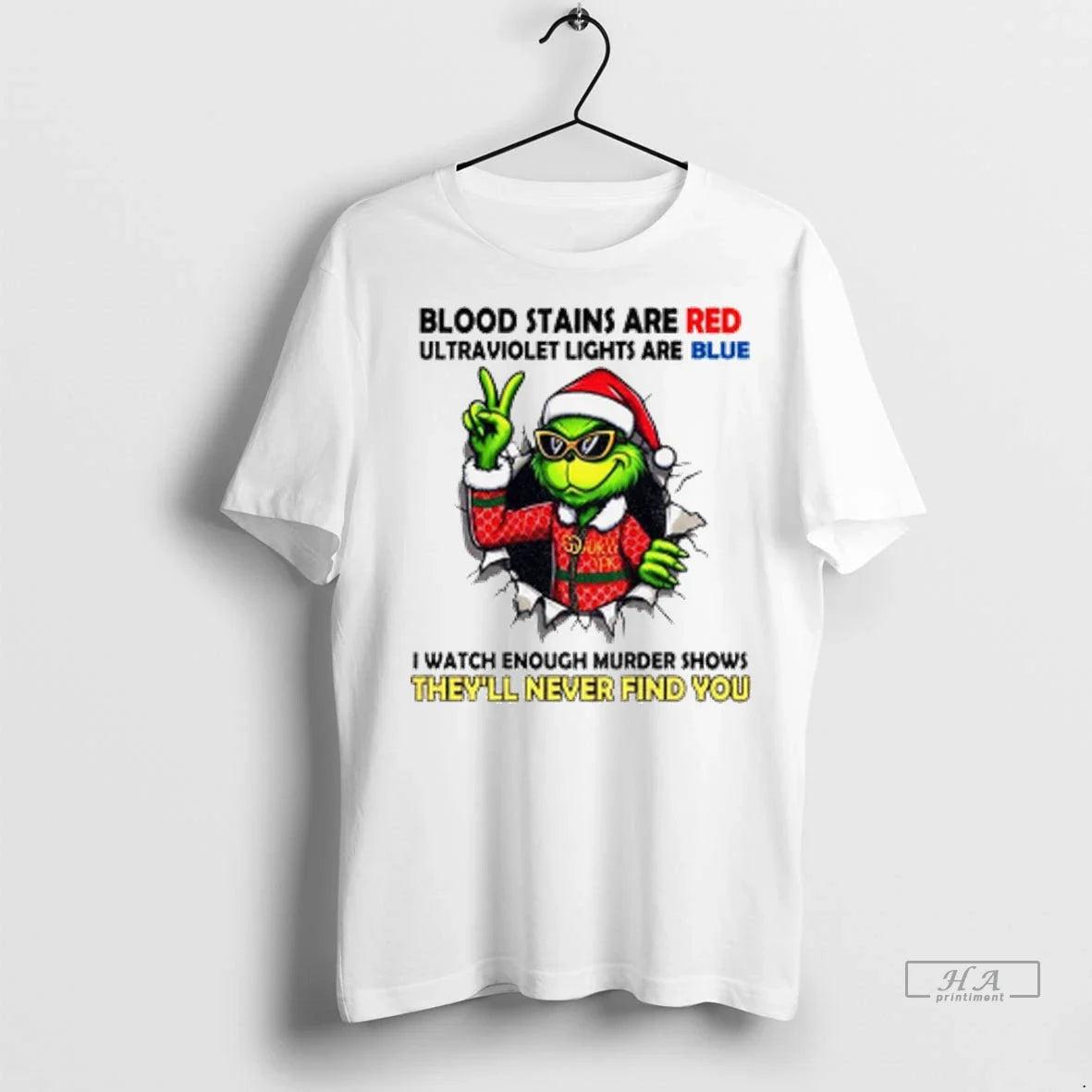 Grinch Blood Stains Are Red Ultraviolet Lights Are Blue I Watch