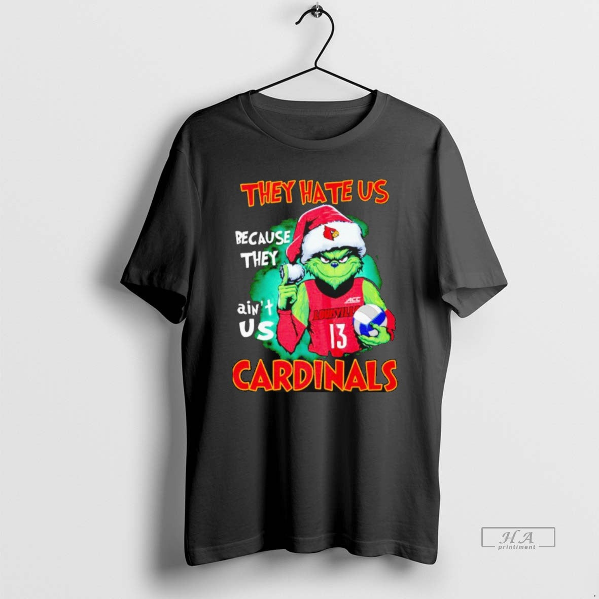 Grinch They Hate Us Because They Aint Us Louisville Cardinals Hoodie
