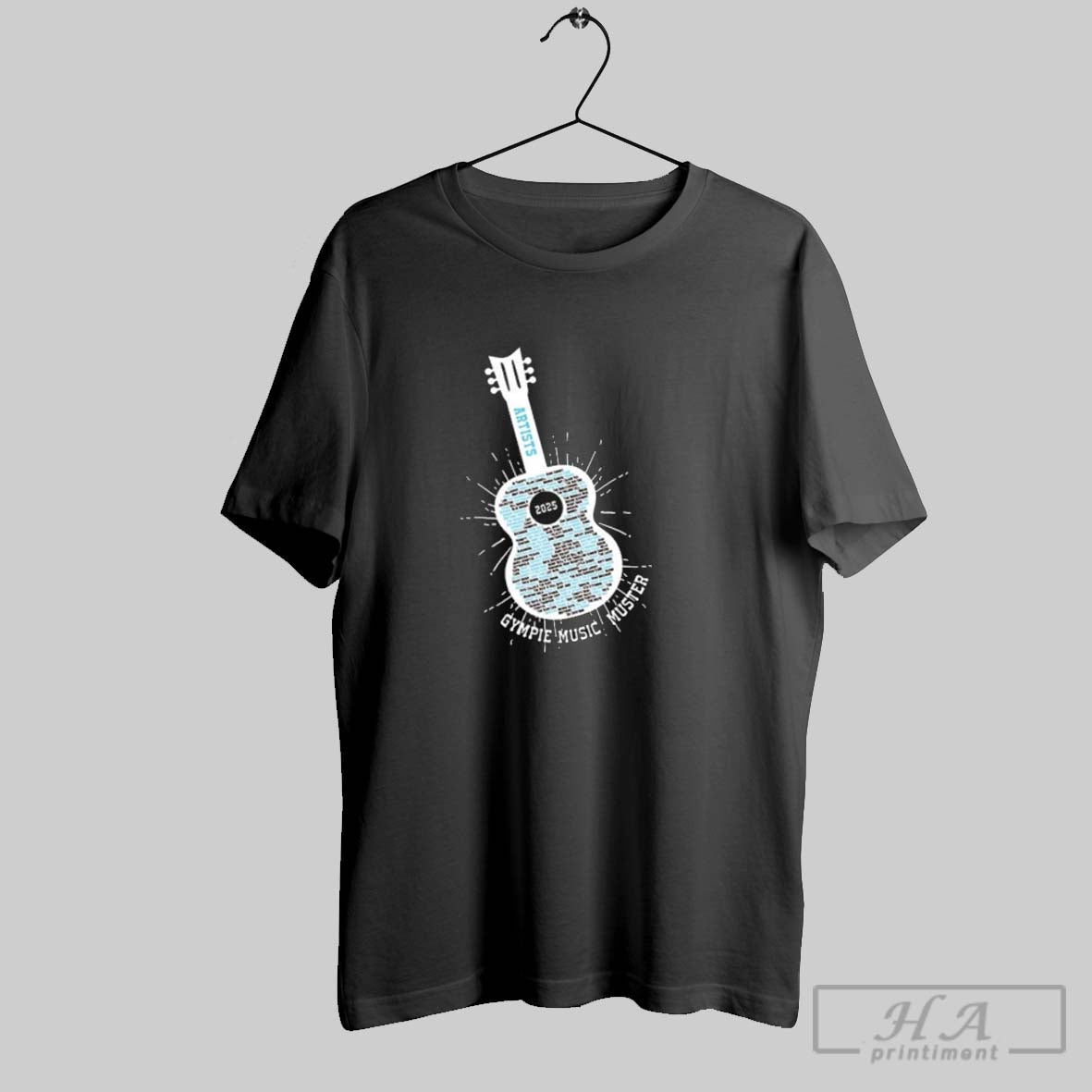 Gympie Music Muster Artisit Tee Unique Design