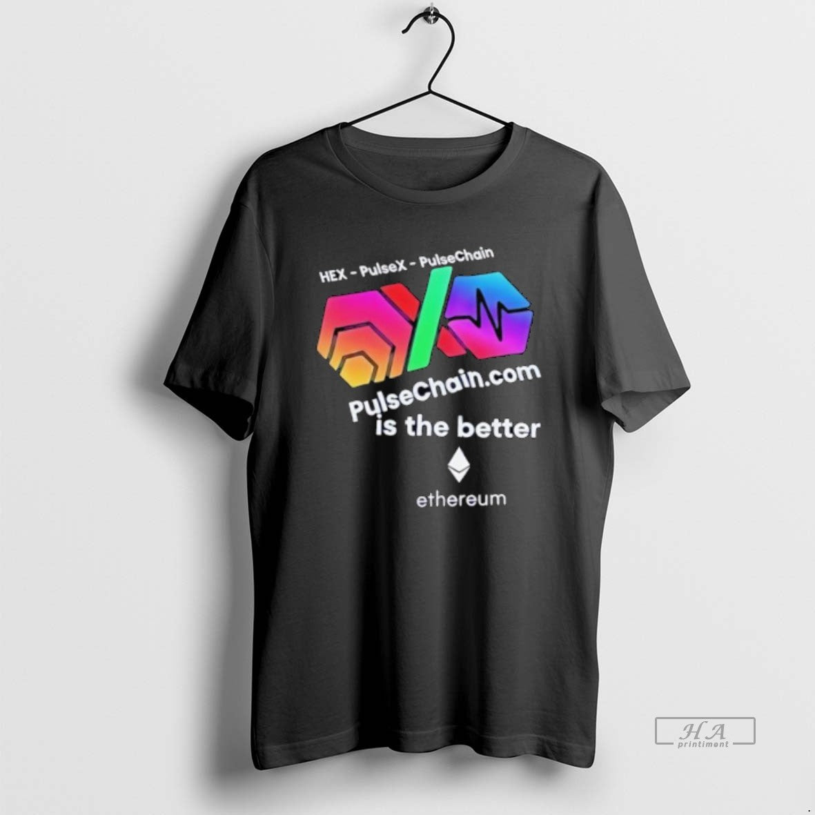Hex X X Pulsex X Pulsechain Is Better Ethereum Logo TShirt Modern