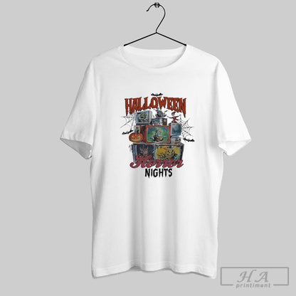 Halloween Horror Night Characters Ladies Long Sleeve Classic