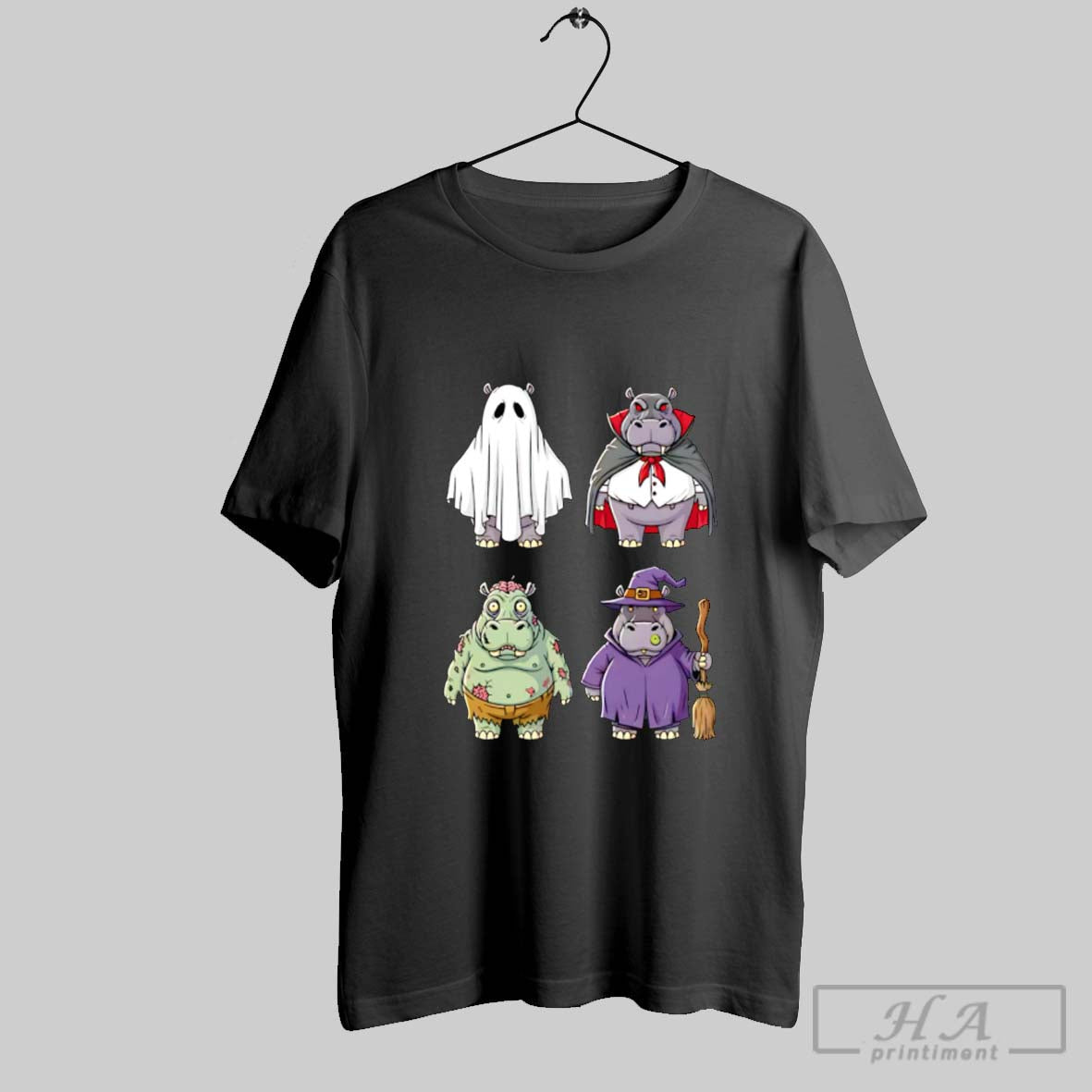 Hippo Halloween TShirt Modern Apparel