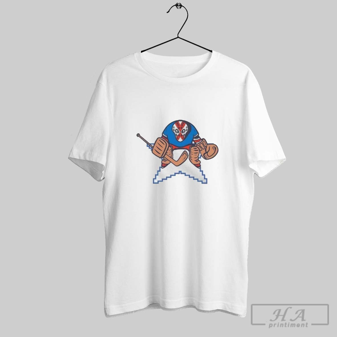Hockey Goalie Video Game Star Sweatshirt Retro Art