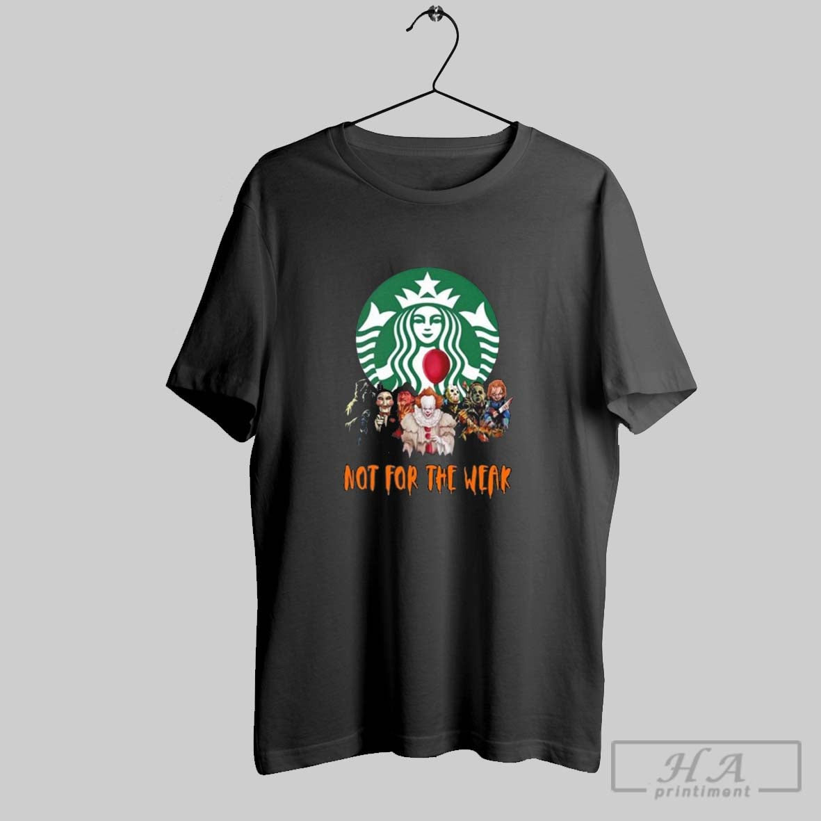 Horror Characters X Starbucks Not Weak Halloween 2025 TShirt Elegant