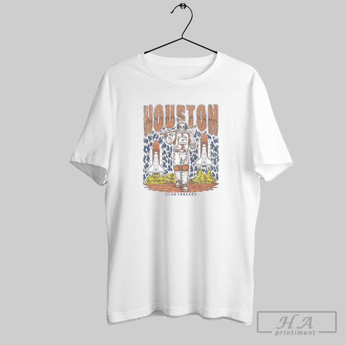 Houston Astros Dead Threads Skeleton Tee Authentic Fashion