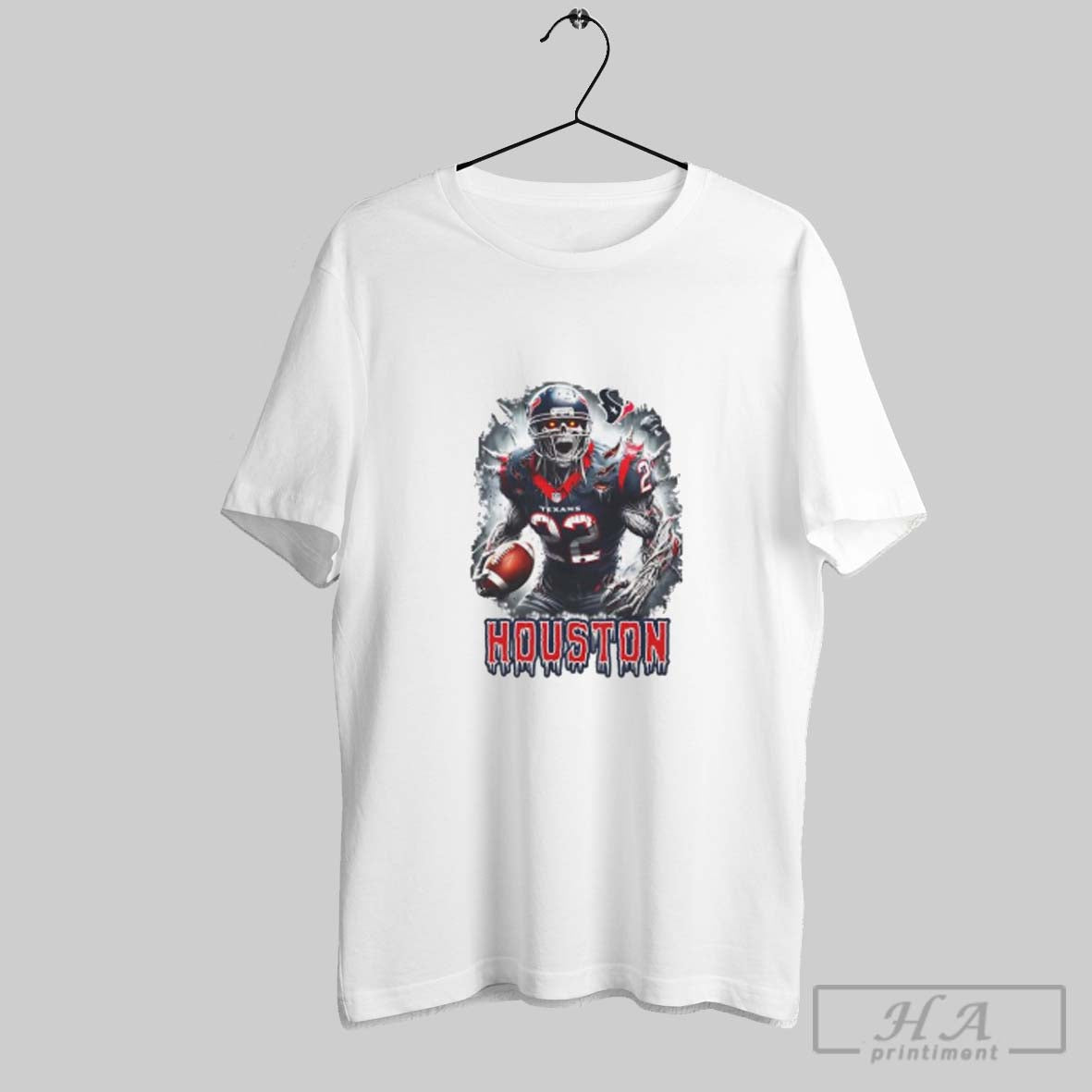 Houston Texans Football Skeleton Horror Shirt Classic Design