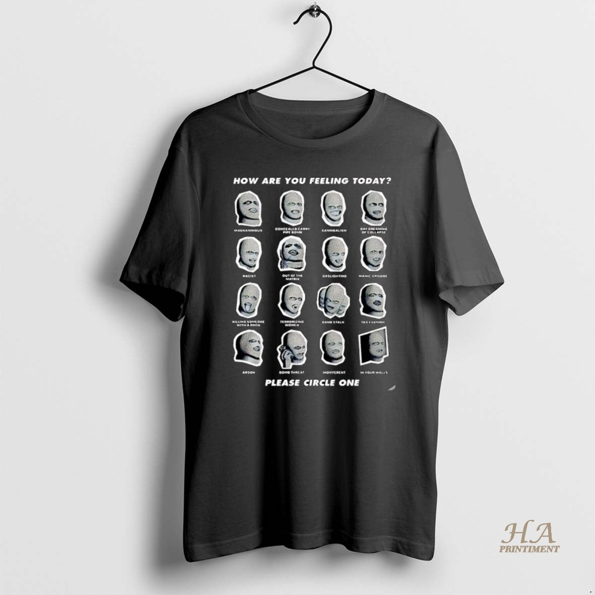 How Are You Feeling Today Please Circle One Mask Long Sleeve Retro