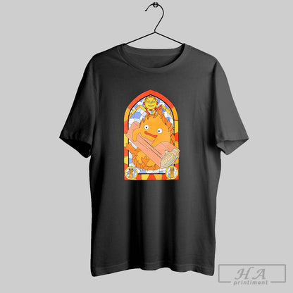 Howls Moving Castle Calcifer Stained Glass Tank Top Stylish Art