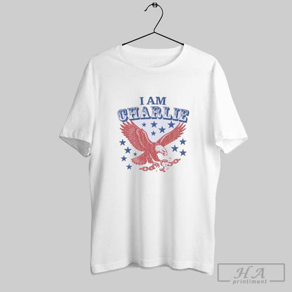 I Am Charlie American Eagle Tee Retro Fashion