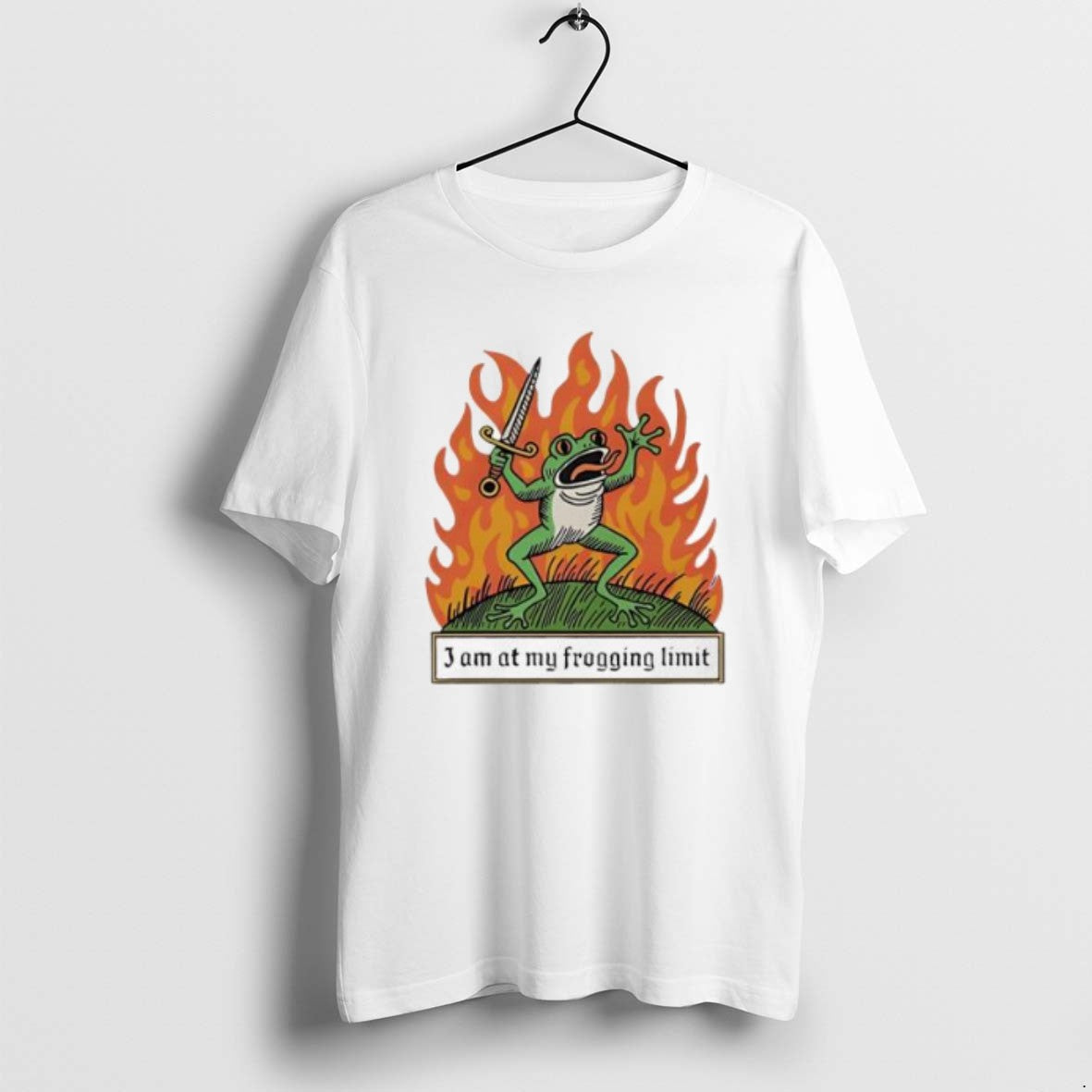 I Am My Frogging Limit Frog Flame TShirt Stylish Look