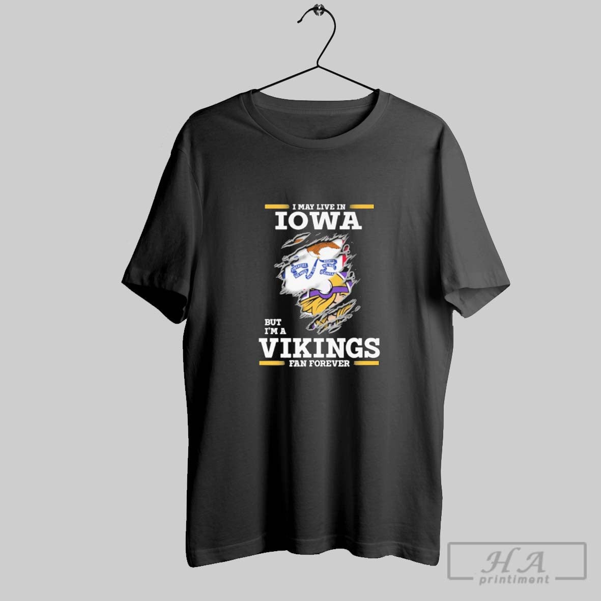 I May Live Iowa But Im Vikings Forever Long Sleeve Elegant Gift