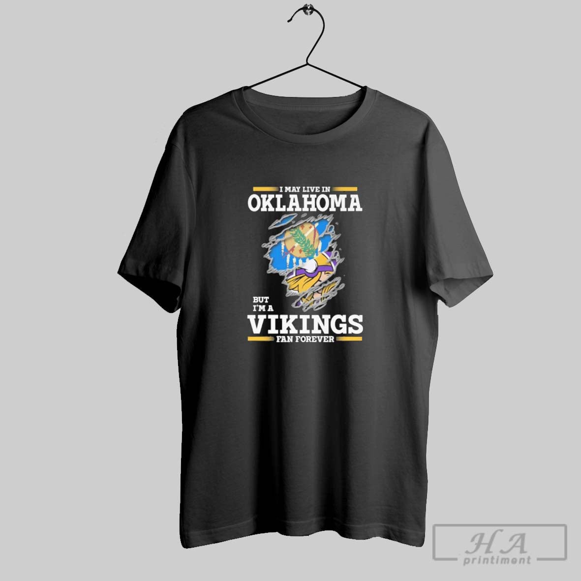 I May Live Oklahoma But Im Vikings Forever Shirt Designer Collection