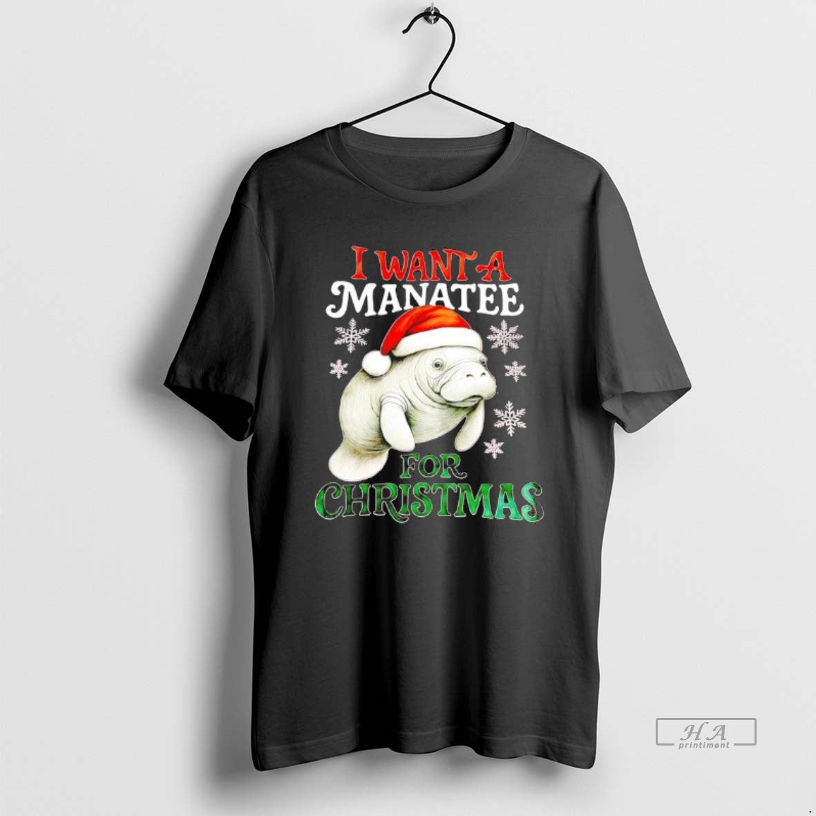I Want Manatee Black TShirt Unique Look