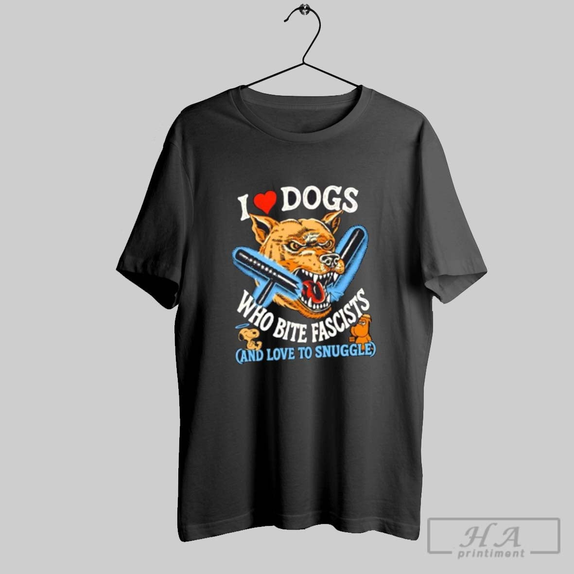 I Heart Dogs Who Bite Fascists And Love To Snuggle Sweatshirt