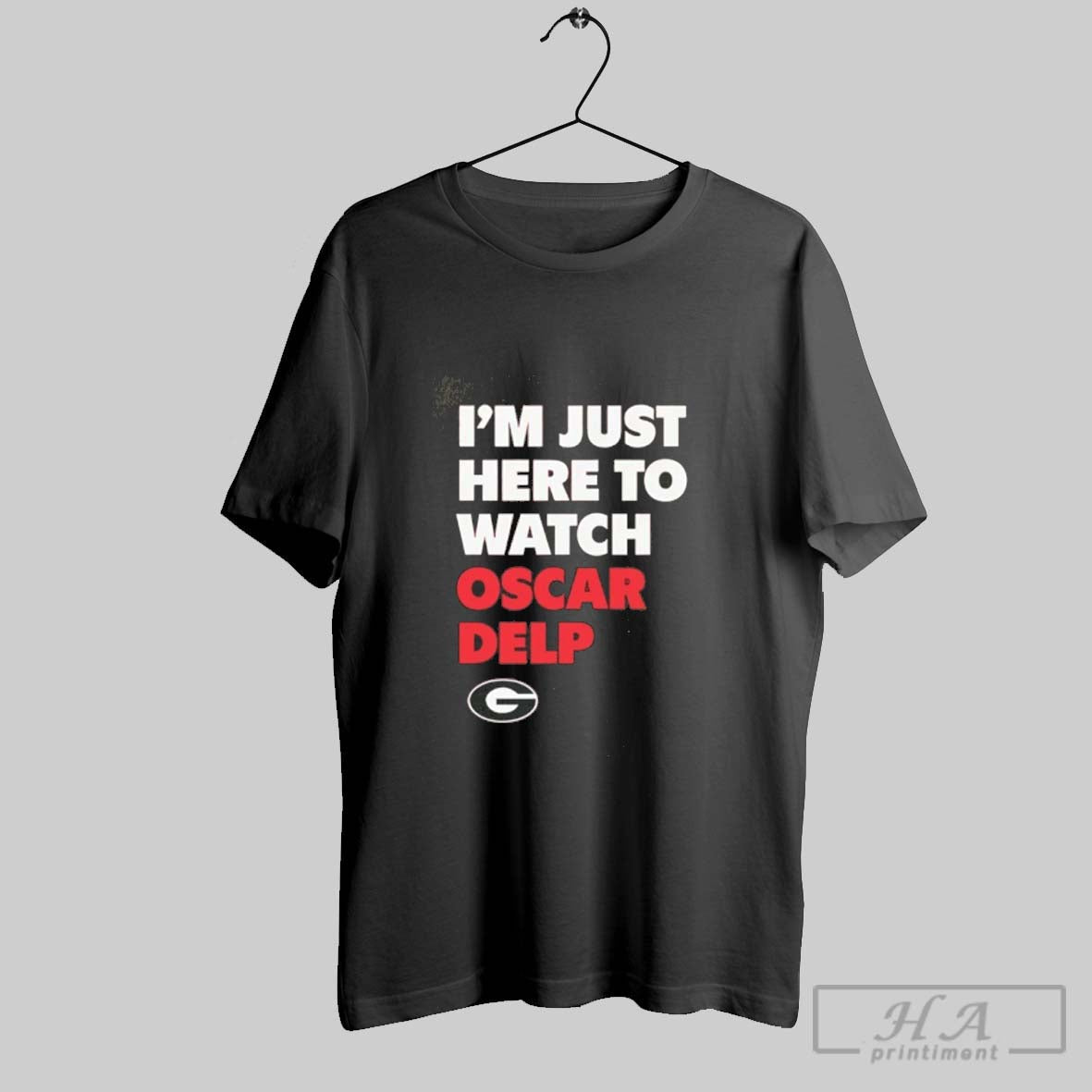 I Just Here To Watch Oscar Delp Georgia Bulldogs Tee Retro Outfit