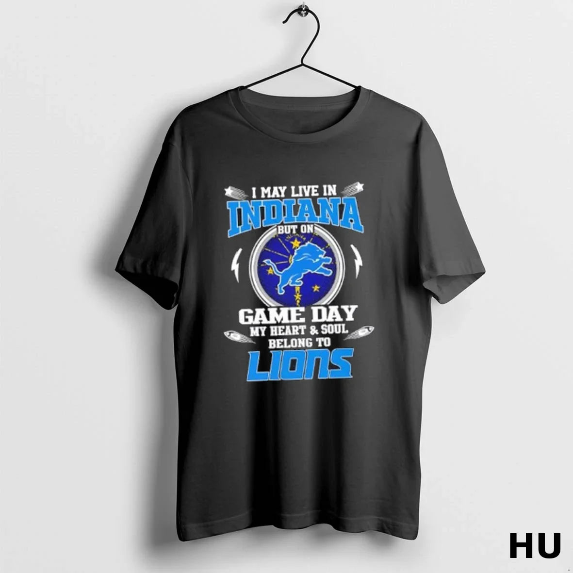 I May Live Indiana But Game Day My Heart And Soul Belongs Tee Unique