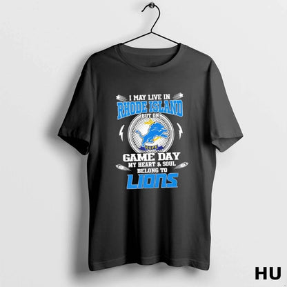 I May Live Rhode Island But Game Day My Heart And Soul Sweatshirt