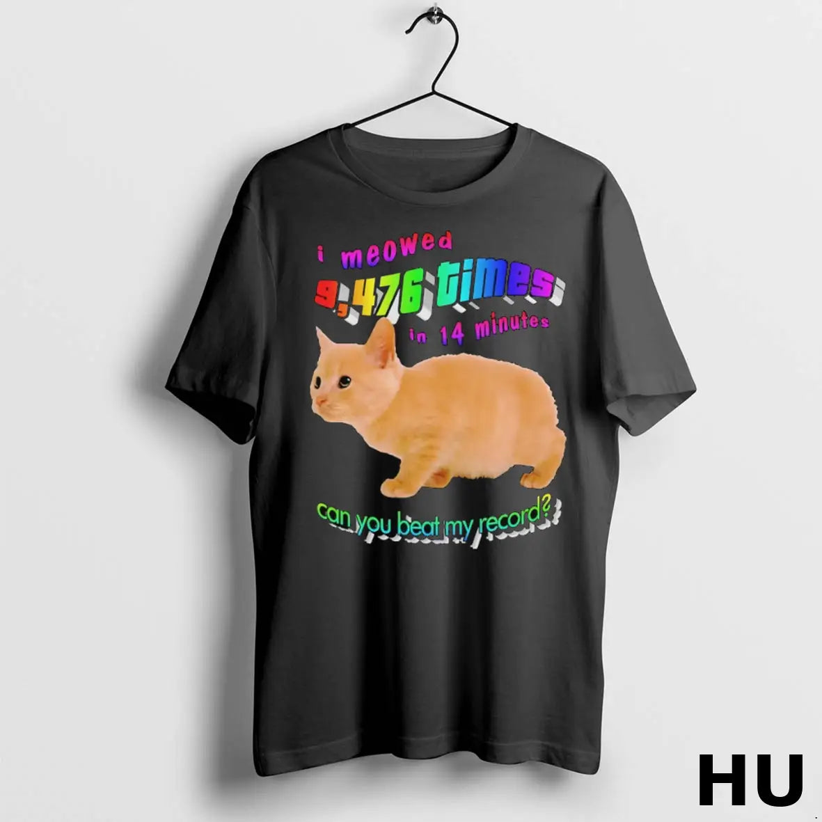 I Meowed 9476 Times 14 Minutes Can You Beat My Record Hoodie Elegant