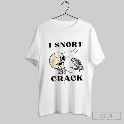 I Snort Crack Skeleton Skull Halloween Long Sleeve Modern Gift
