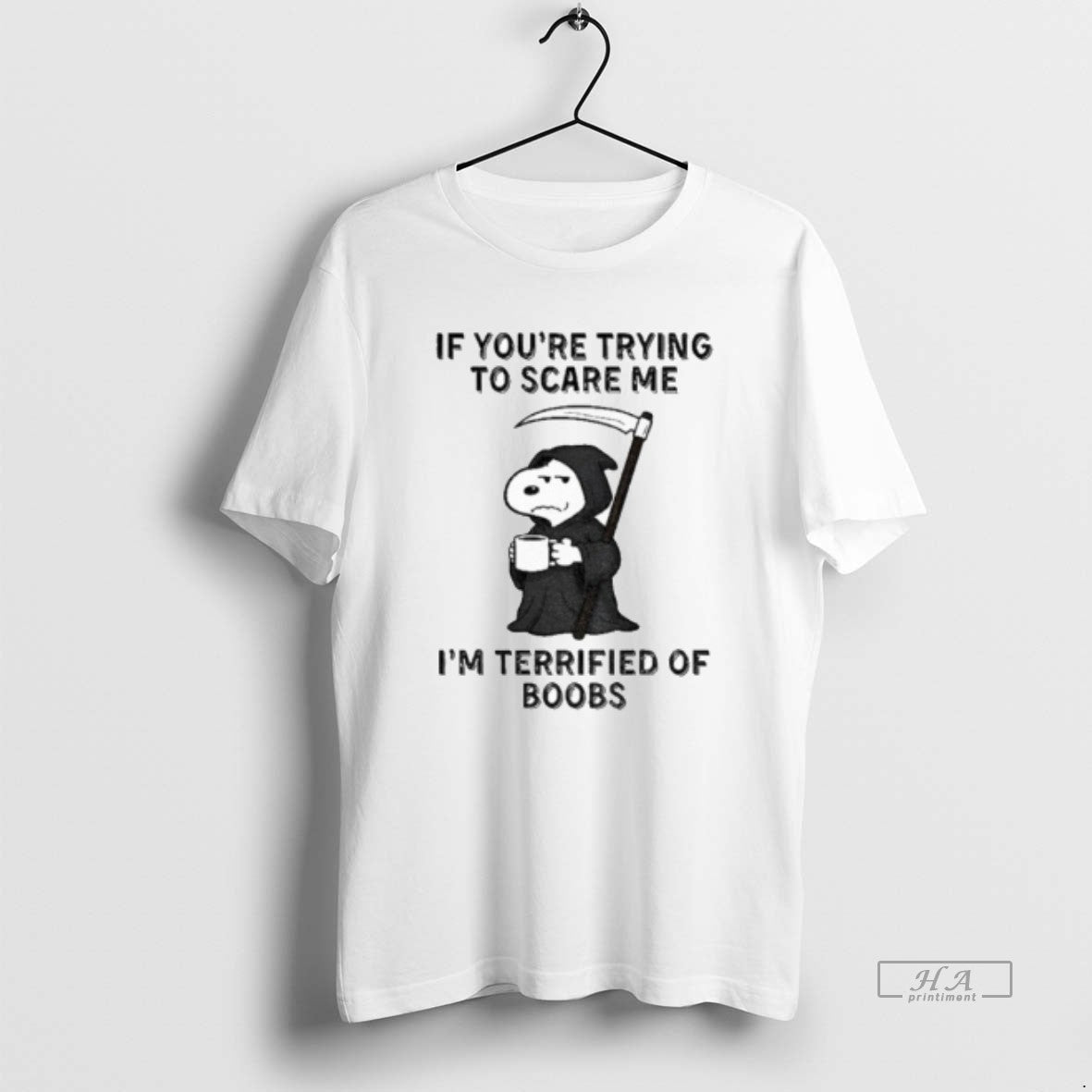 If Youre Trying To Scare Me Im Terrified Boobs Halloween Shirt