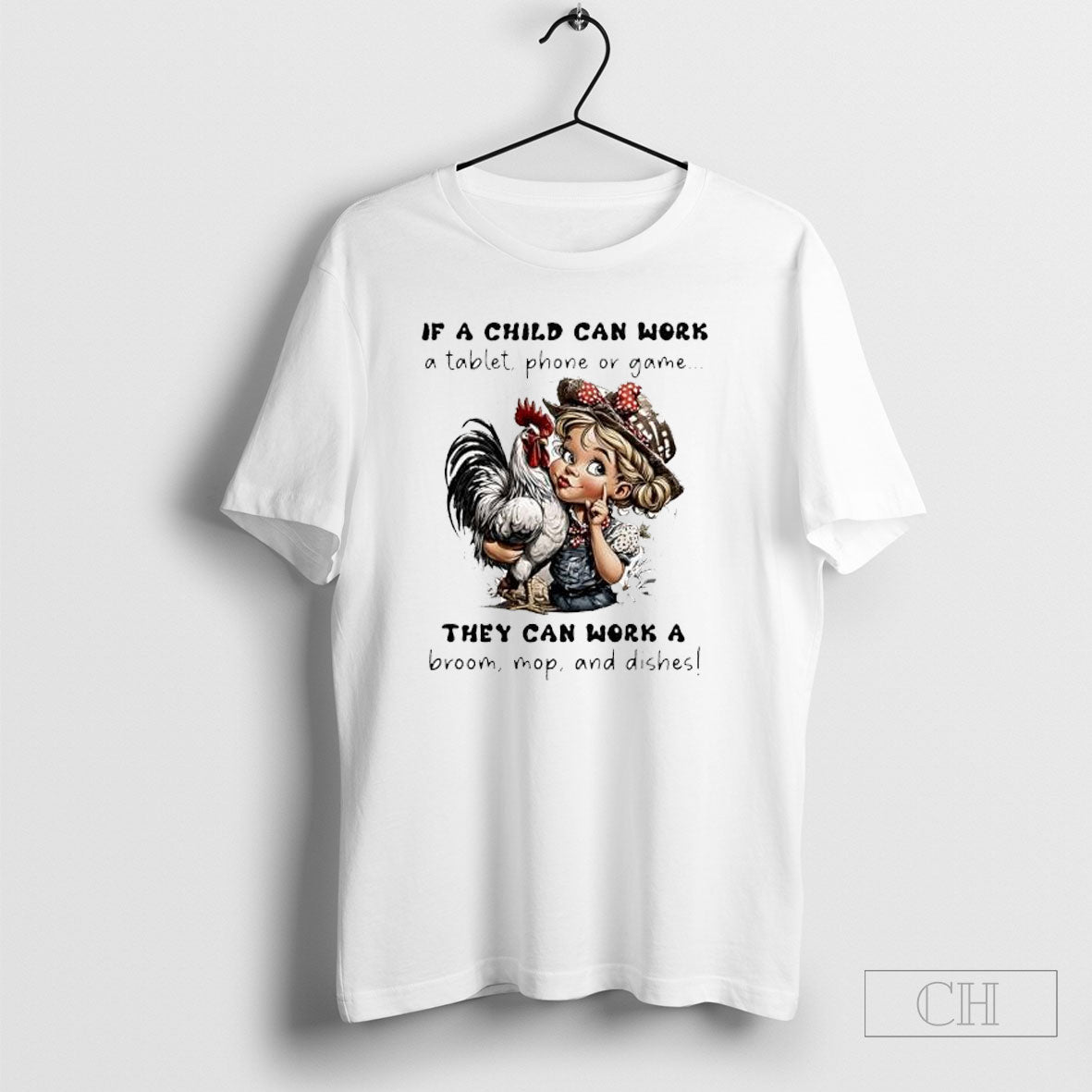 If Child Can Work Table Phone Or Game They Can Work TShirt Trendy Art
