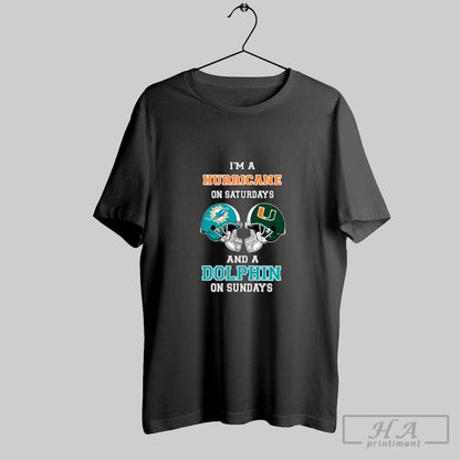 Im Miami Hurricanes Saturdays And Miami Dolphins Sundays Helmet 2025