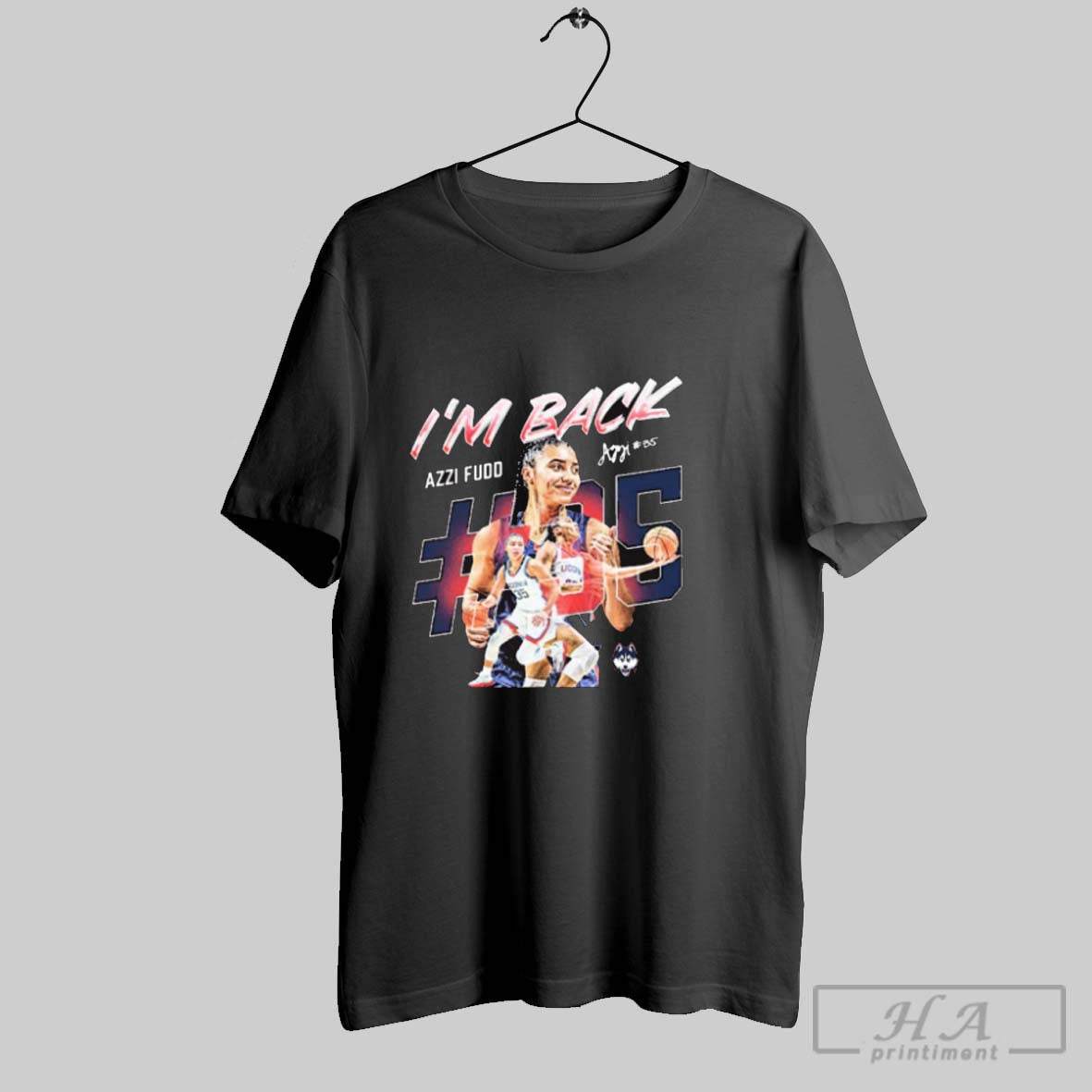 Im Back Azzi Fudd Uconn Huskies Basketball Ncaa Signature Shirt