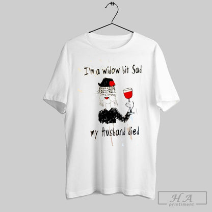 Im Widow Bit Sad My Husband Died Draw Hoodie Vintage Design
