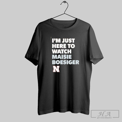 Im Just Here To Watch Maisie Boesiger Nebraska Huskers Tank Top