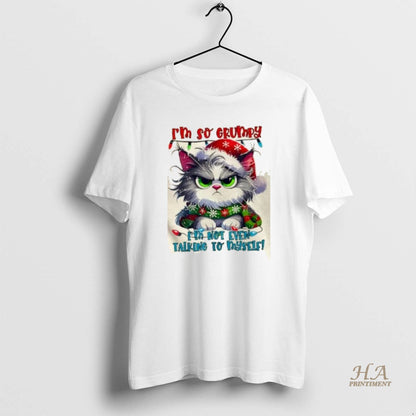 Im So Grumpy Im Not Even Talking To Myself Cat Shirt Premium Art
