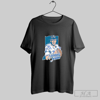 Indiana Colts Daniel Jones Indiana Jones Cowboy Tee Authentic Art