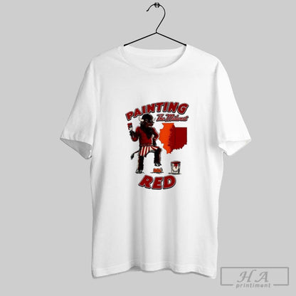 Indiana Hoosiers Vs Illinois Fighting Illini Painting Midwest Red