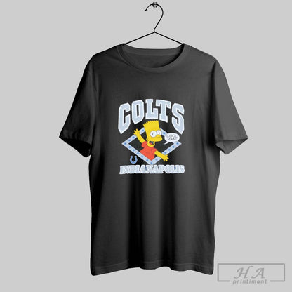 Indianapolis Colts X Simpsons Bart 2025 Cartoon TShirt Unique Gift