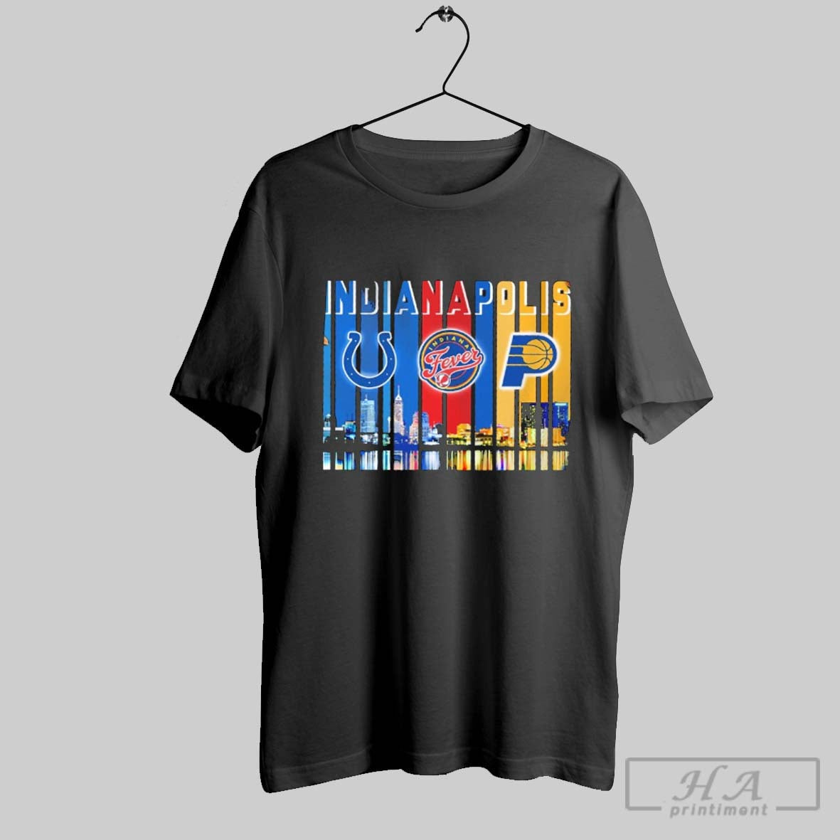 Indianapolis Skyline Sports Teams Logo Hoodie Retro Fashion