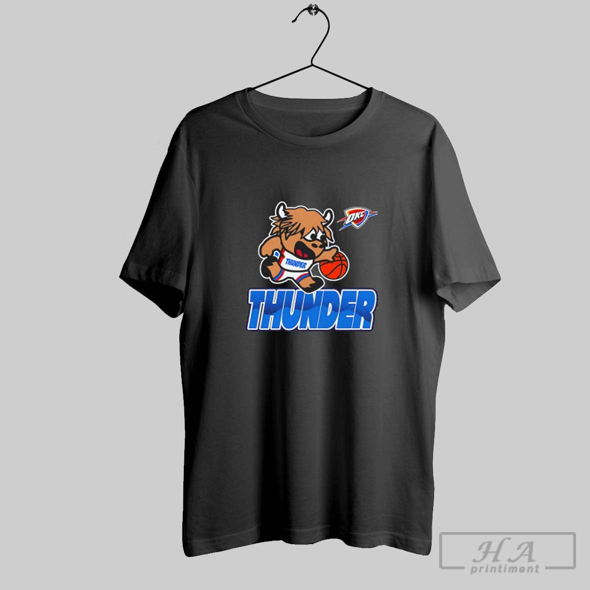 Infant Oklahoma City Thunder Basketball Mascot Tee Retro Style