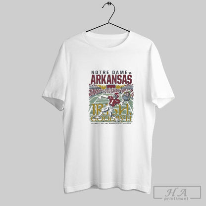Irish Goodbye Arkansas Vs Notre Dame Game Day 2025 Long Sleeve Trendy