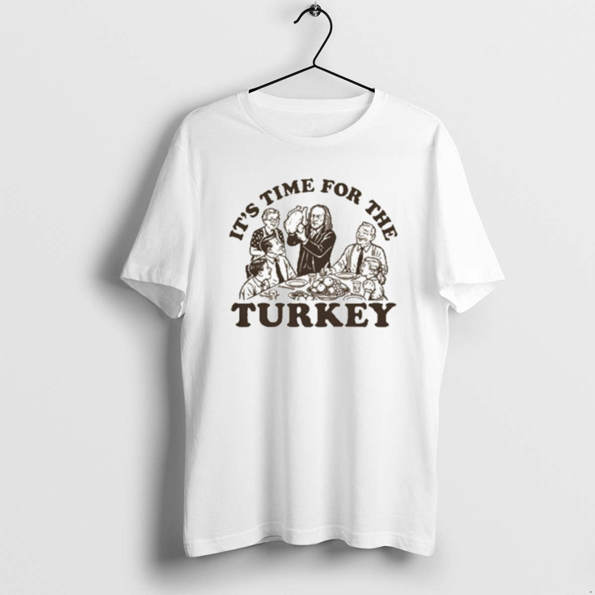 Its Time Turkey Thanksgiving Tee Vintage Look