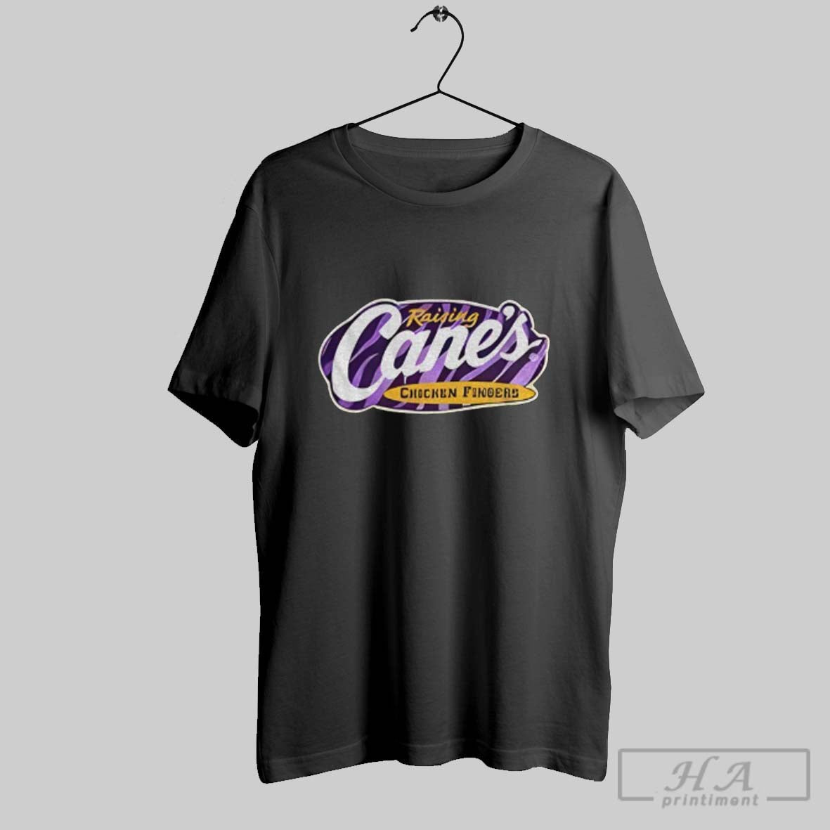 J J Mccarthy Wearing Raising Canes Chicken Fingers Logo TShirt Modern