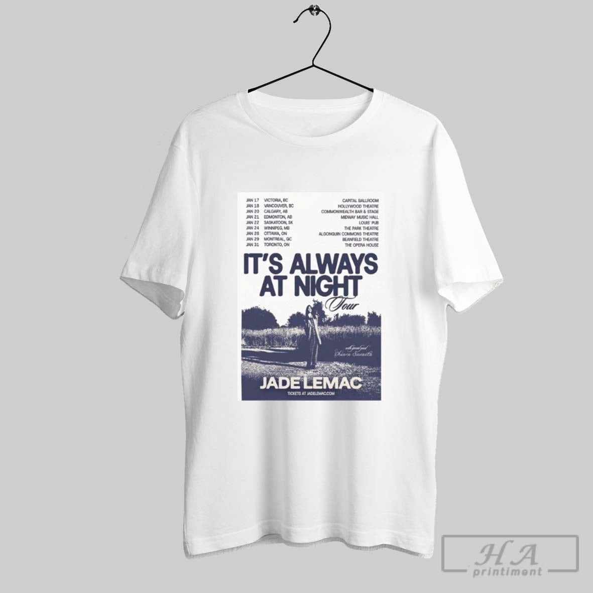 Jade Lemac Its Always Night Tour 2026 Dates Shirt Elegant Look