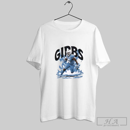 Jahmyr Gibbs Detroit Lions Aura TShirt Elegant Apparel
