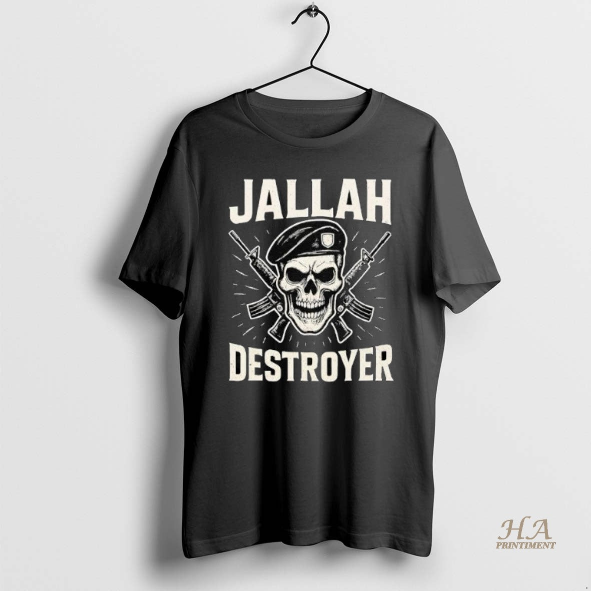 Jallah Destroyer Skull Long Sleeve Retro Art