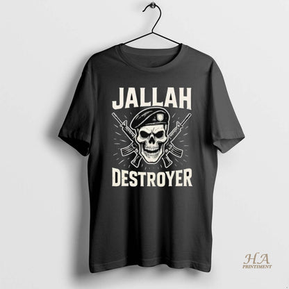 Jallah Destroyer Skull Long Sleeve Retro Art