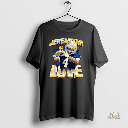 Jeremiyah Love Notre Dame Football Collage Sweatshirt Vintage Fashion