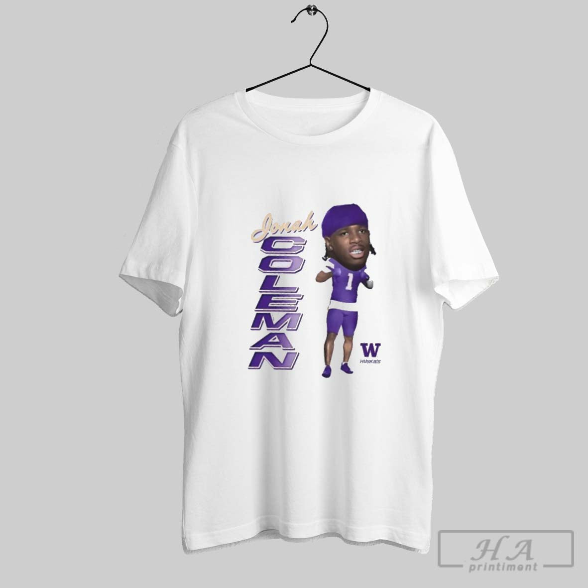Jonah Coleman Big Head Washington Huskies Hoodie Exclusive Fashion