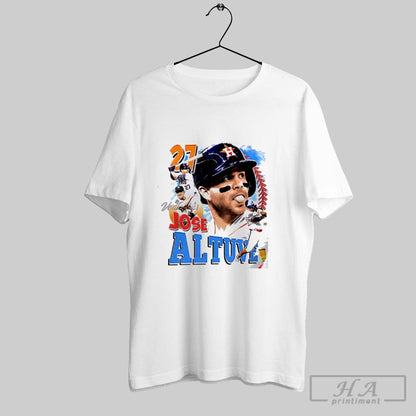 Jose Altuve Big Head Houston Astros Mlb TShirt Retro Style