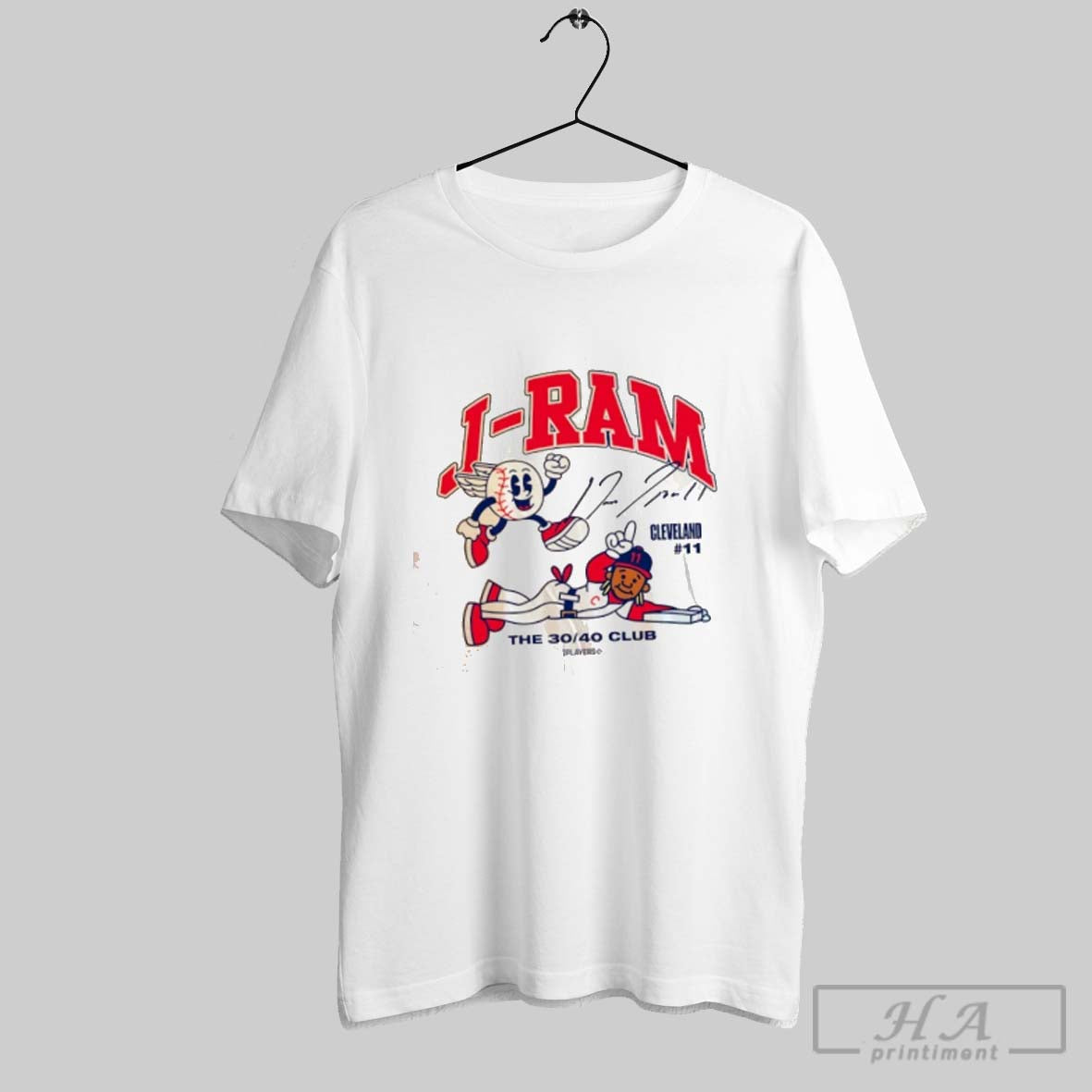 Jose Ramirez Cleveland Guardians J Ram 30 40 Club TShirt Designer Look