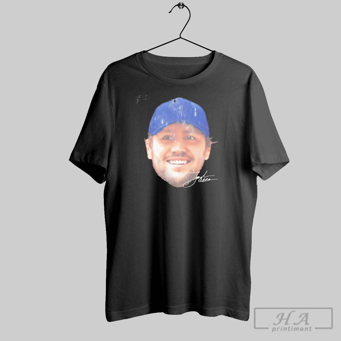 Josh Allen Buffalo Bills Big Head Signature Tee Premium Fashion