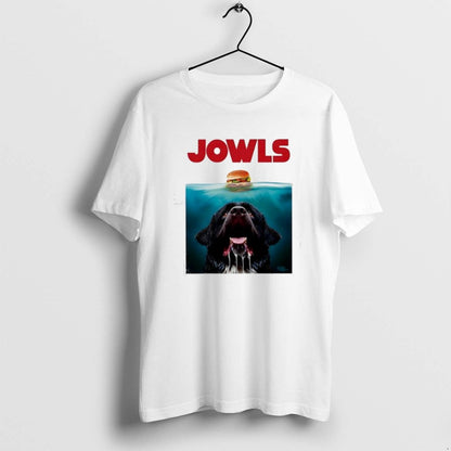 Jowls Hamburger Dog Black Shirt Unique Art